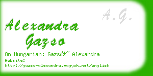 alexandra gazso business card